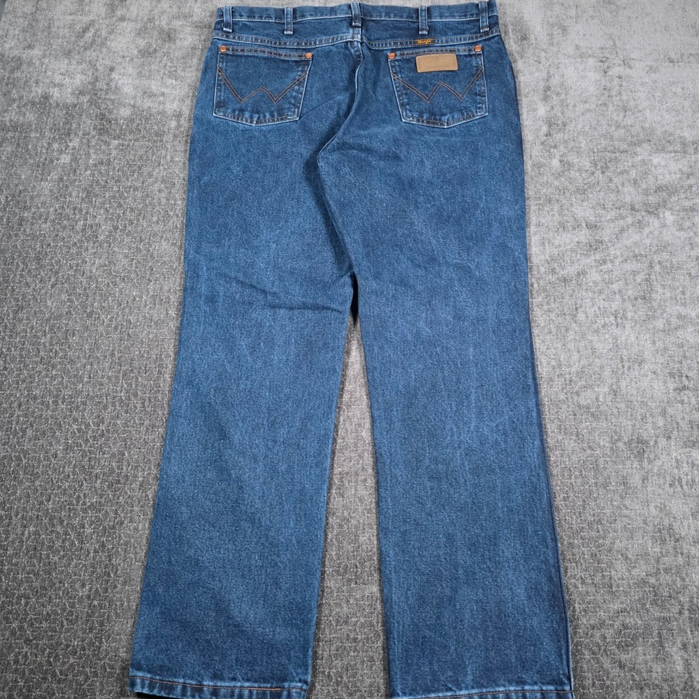 Wrangler 936DSD Cowboy Cut Slim Fit Jeans Mens 36x30 Dark Wash Blue Denim